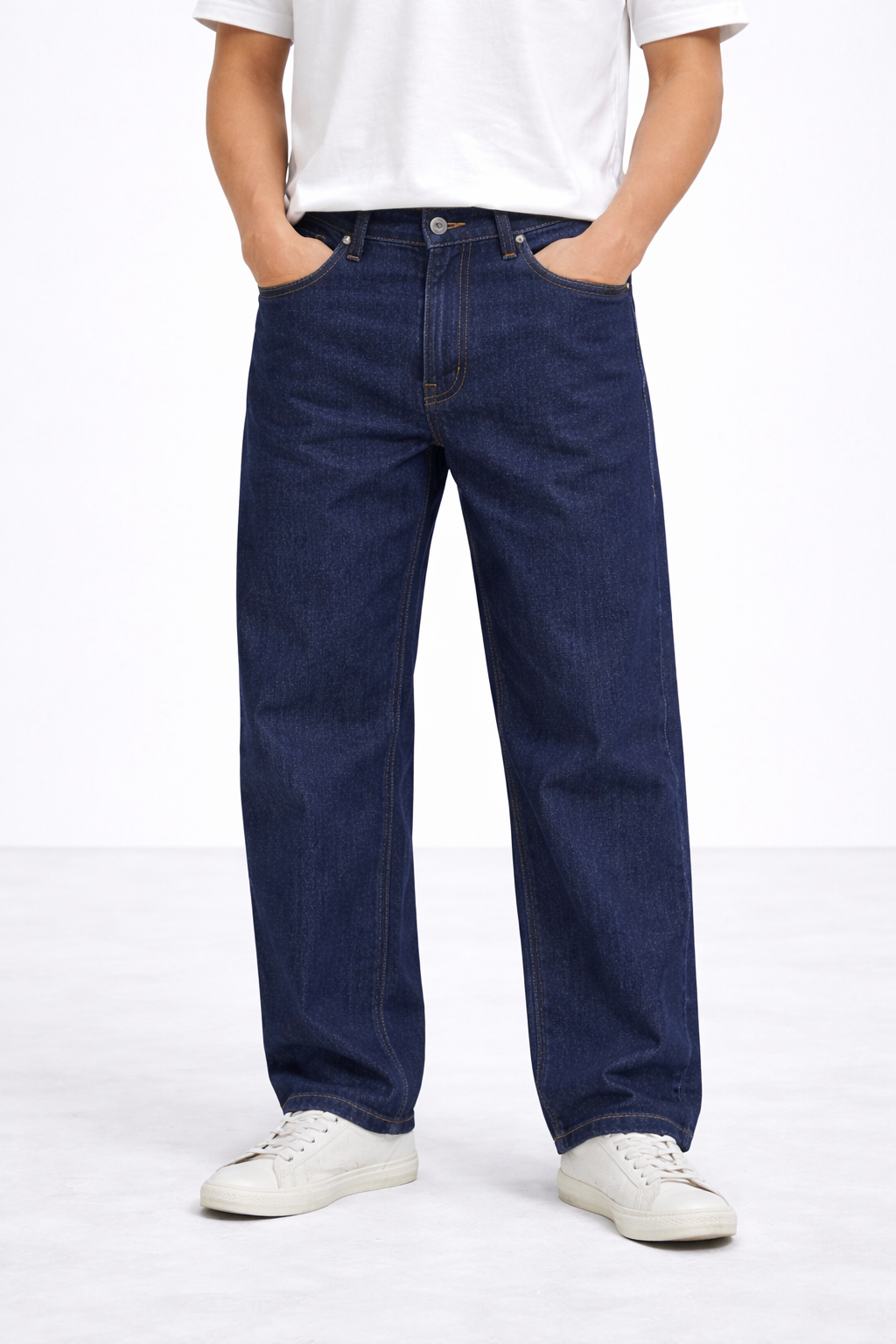 Men’s Classic Blue Straight-Fit Denim Jeans Larvexis