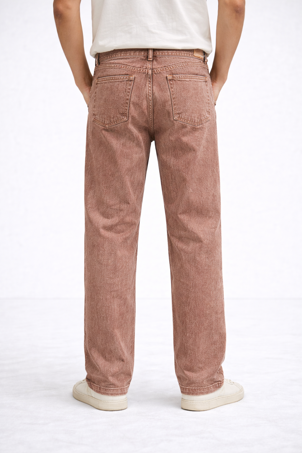 Larvexis Brown Vintage Wash Jeans