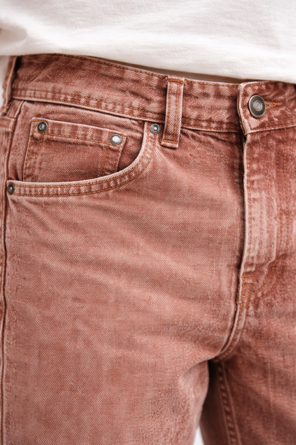 Larvexis Brown Vintage Wash Jeans