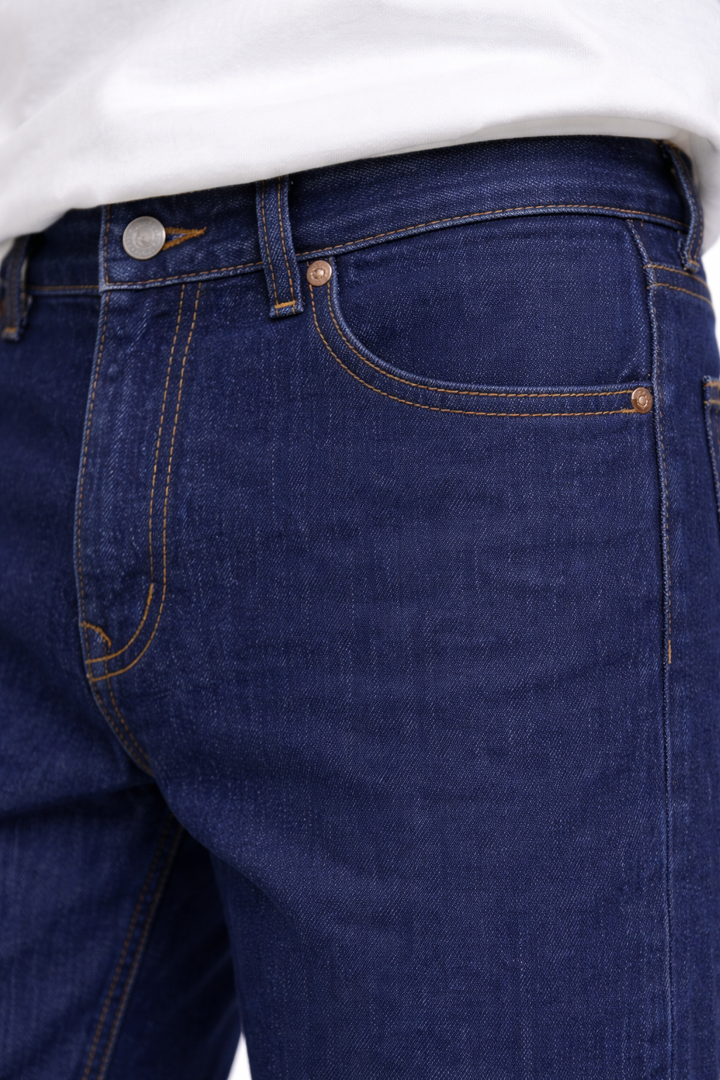 Men’s Classic Blue Straight-Fit Denim Jeans Larvexis