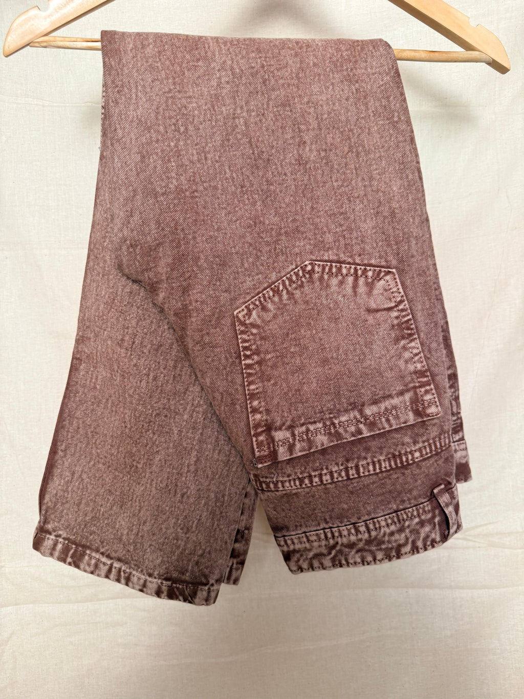 Larvexis Brown Vintage Wash Jeans