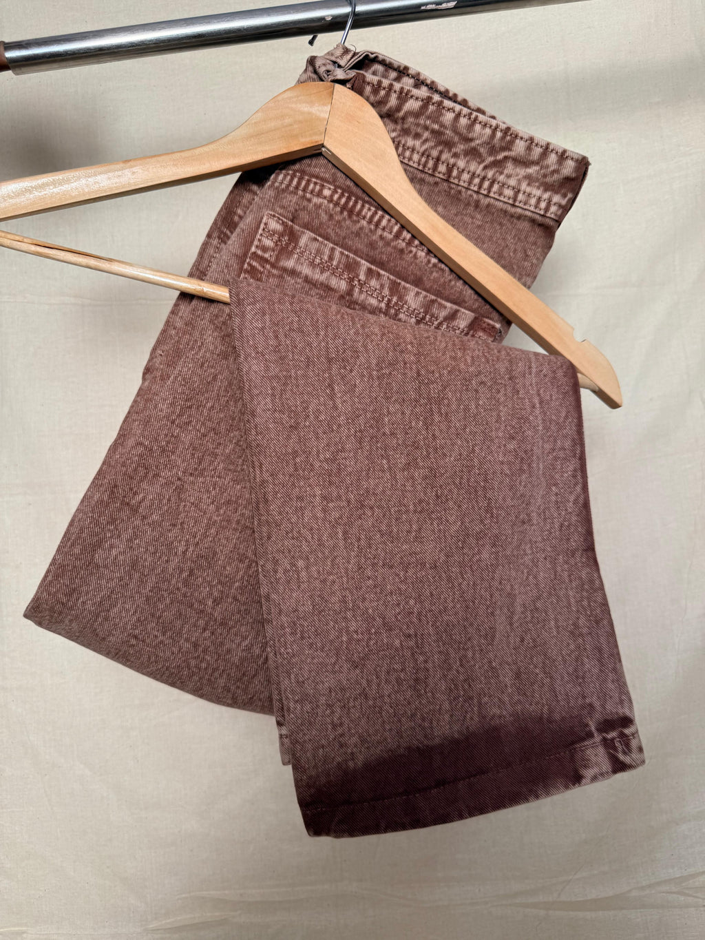 Larvexis Brown Vintage Wash Jeans